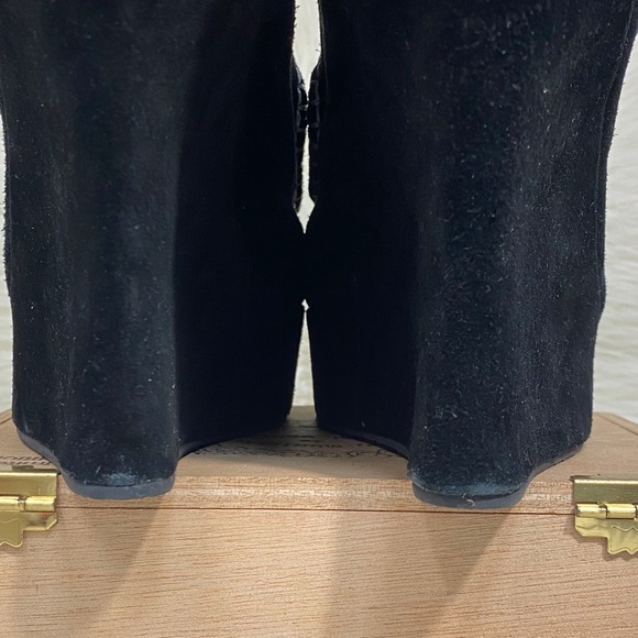 L.A.M.B. Nate Platform Suede Wedge Booties - Picture 9 of 13